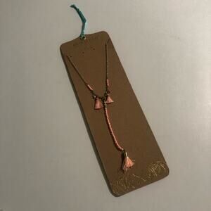 Shiraleah Chicago jewelry - Anthropologie - Amalia long necklace gold orange NEW